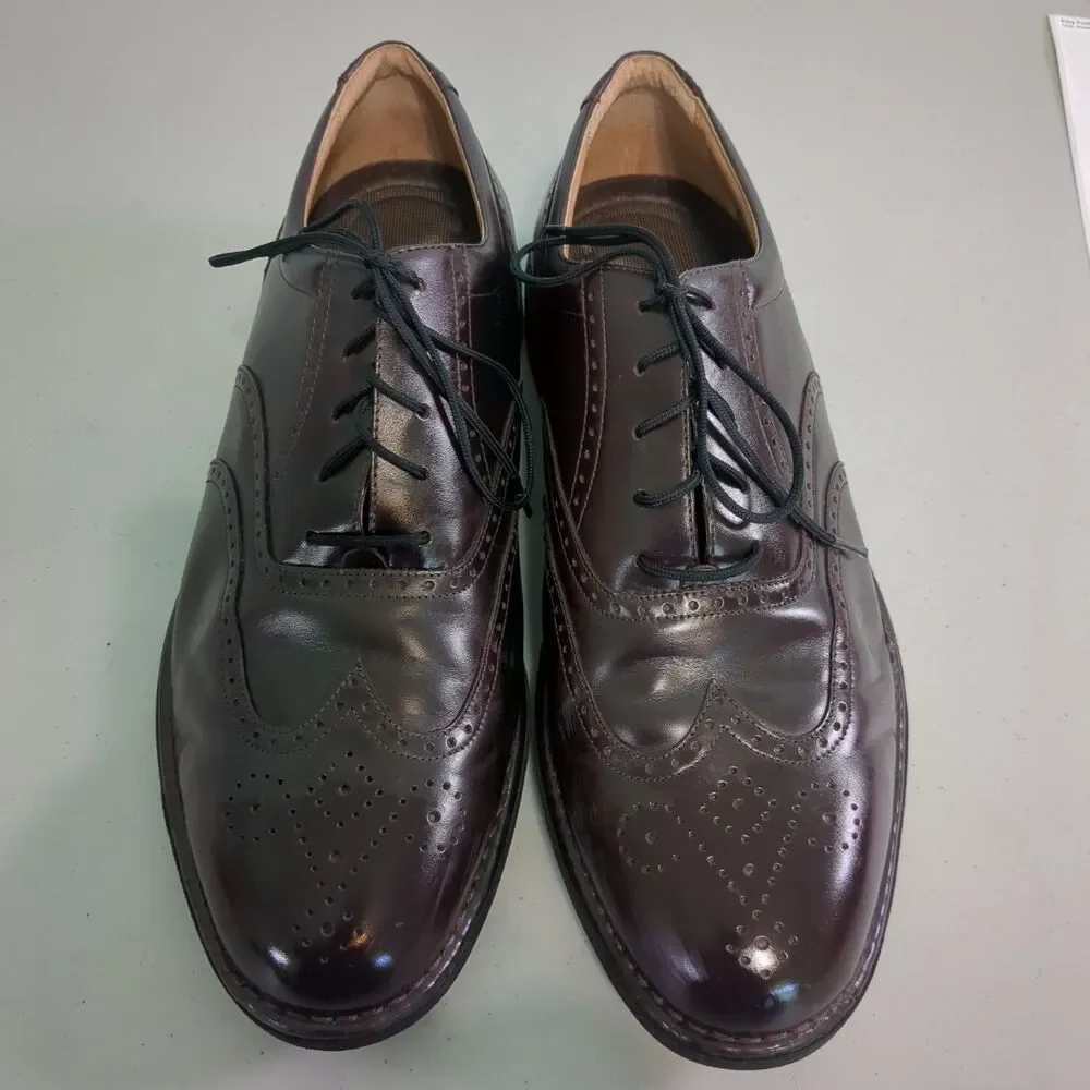 Rockport Dressport Vibram Mens Size 11w Brown Leather Dress Shoes